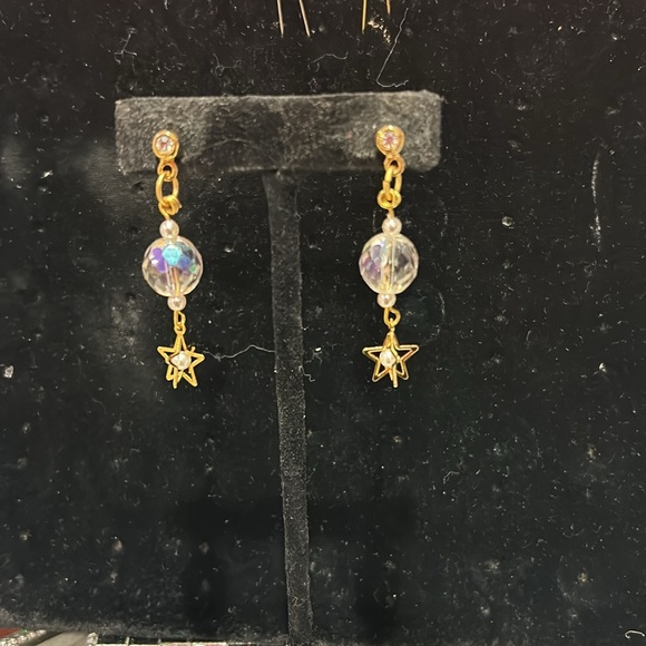 Celestial Star Drop Earrings-Boutique - Picture 5 of 8